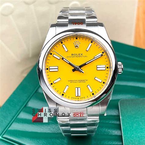 rolex oyster perpetual yellow 41